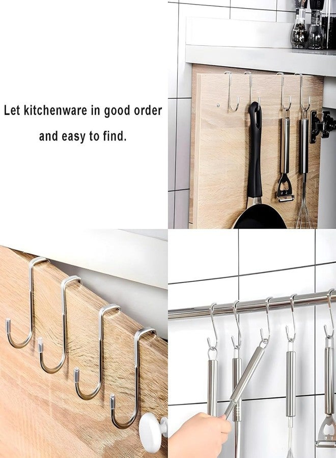 AARUX Over The Door Drawer & Cabinet Hook, Heavy-Duty Stainless Steel Double Hook Hanger for Kitchen, Bathroom & Closet, Rust-Resistant, No-Drill Organizer for Towels, Utensils, Bags & Accessories (2) - Image 5